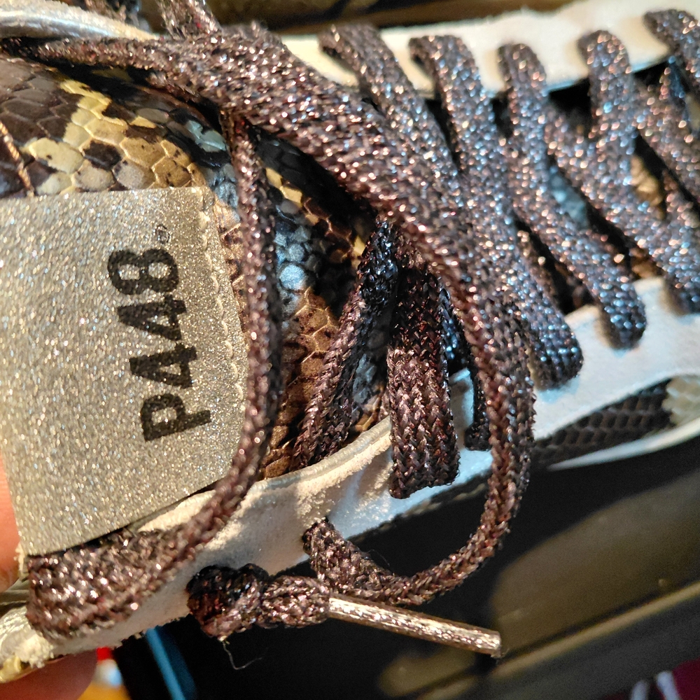 P448 Snake Print High-Top Sneakers - Picture 3 of 11